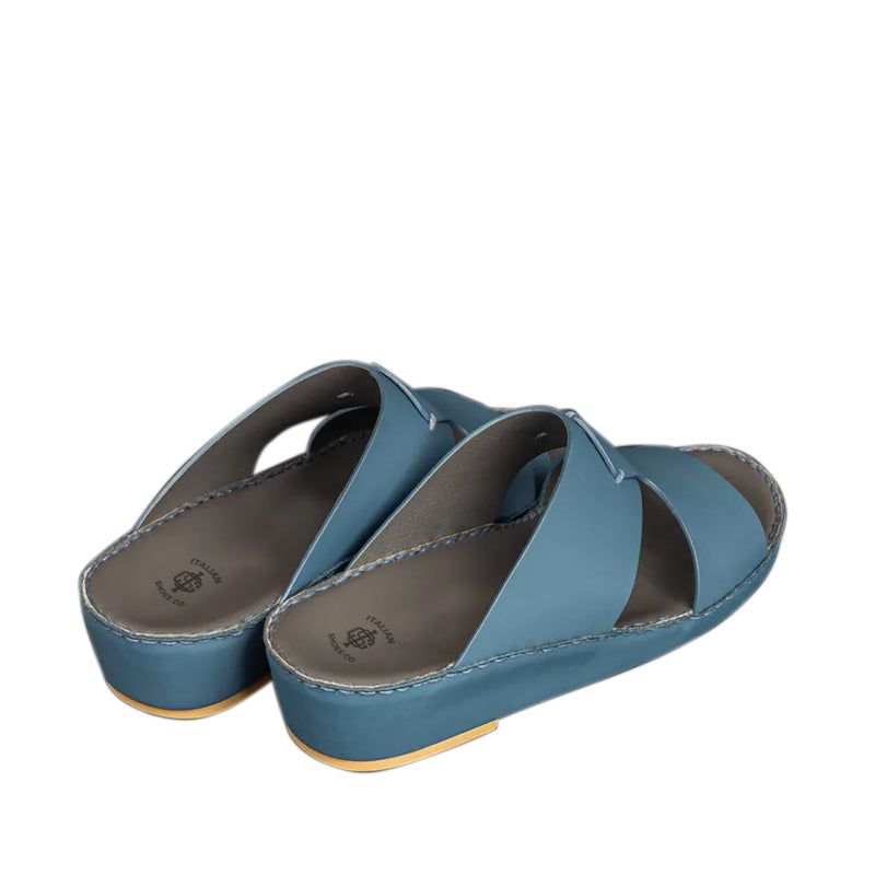 Accented Slip-On Comfort Arabic Blue Sandal