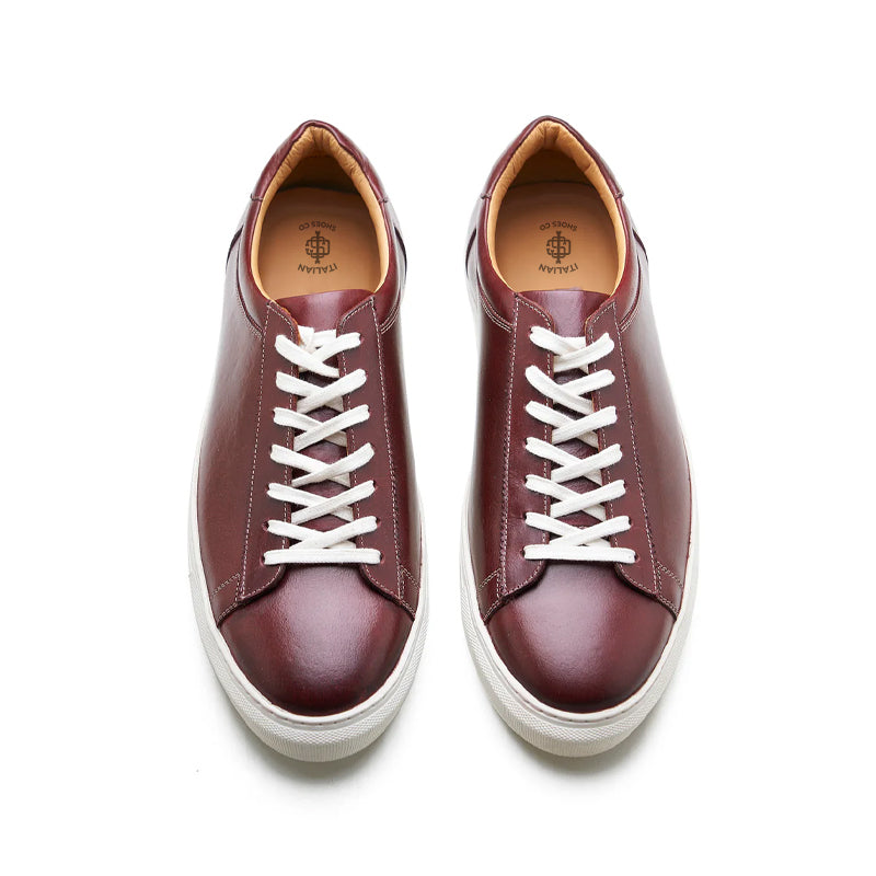 Lace-up Sneaker - Smart Casual Burgundy