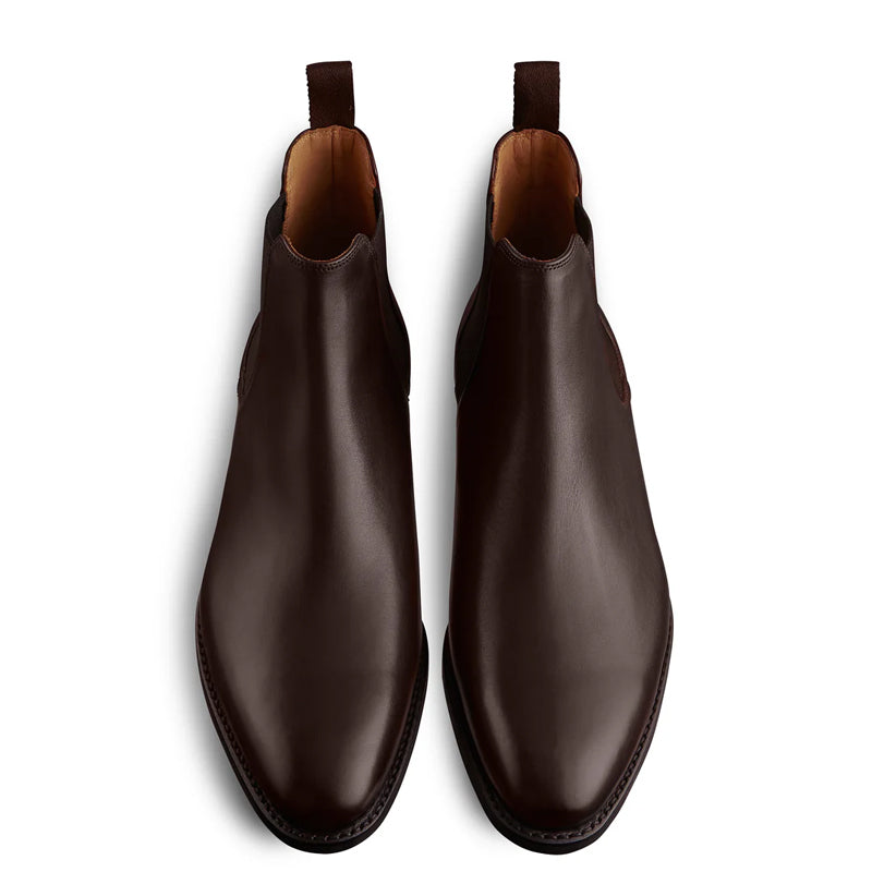 Polished Leather Handmade Luxury Chelsea Boot Tan