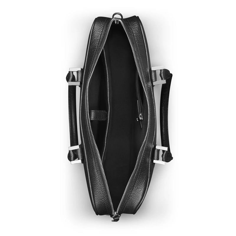 Men’s Premium Leather Black Luxe Briefcase