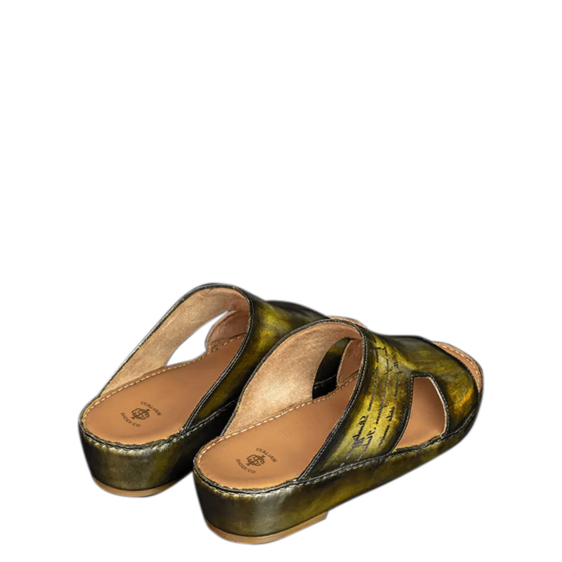 Stylish Fields Open Toe Comfort Arabic Olive Green Sandal