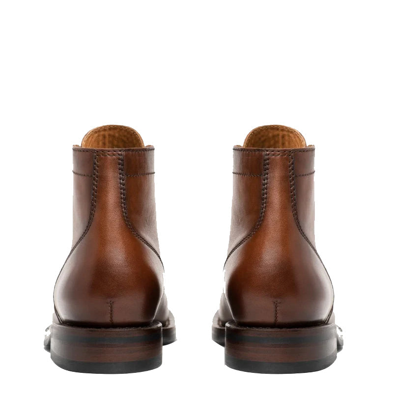 Men's Italian Leather High-Top Lace-Up Boots