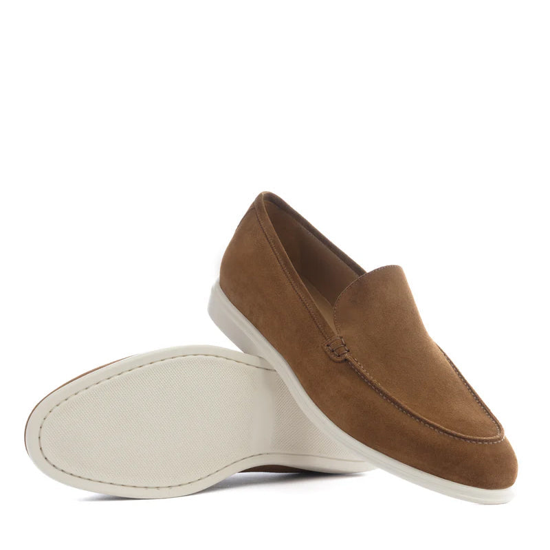 Premium Suede Leather Beige Loafer For Men