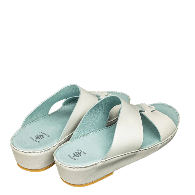 Premium Open Toe Leather Stich Comfort Arabic Off White Sandal