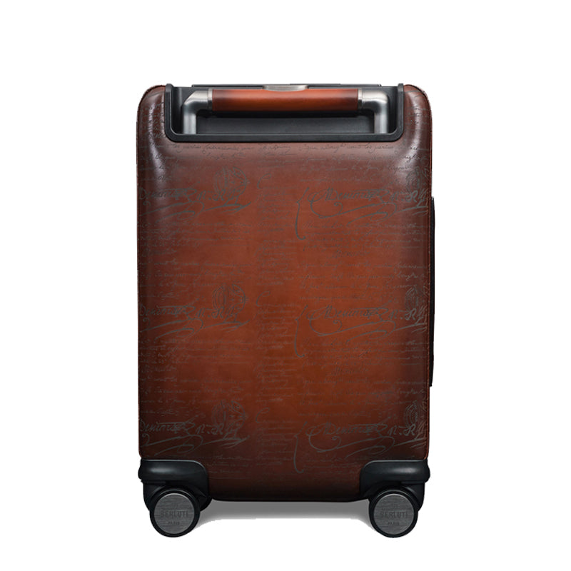 Luxury Eel Leather Green Trolley Case