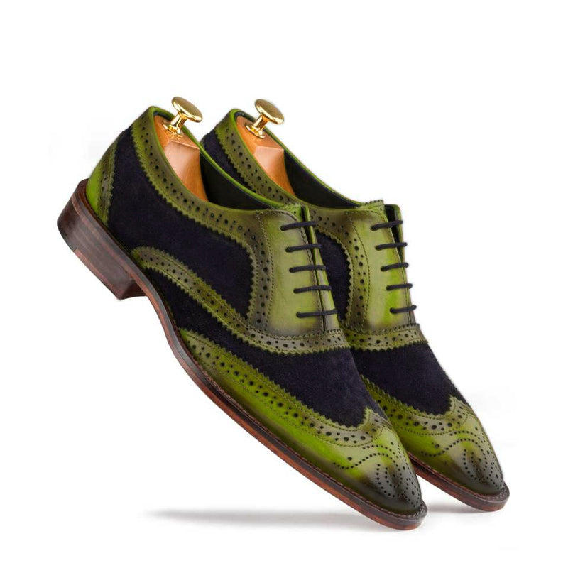 Leather Lace-UP Wingtip Oxford Shoes For Men