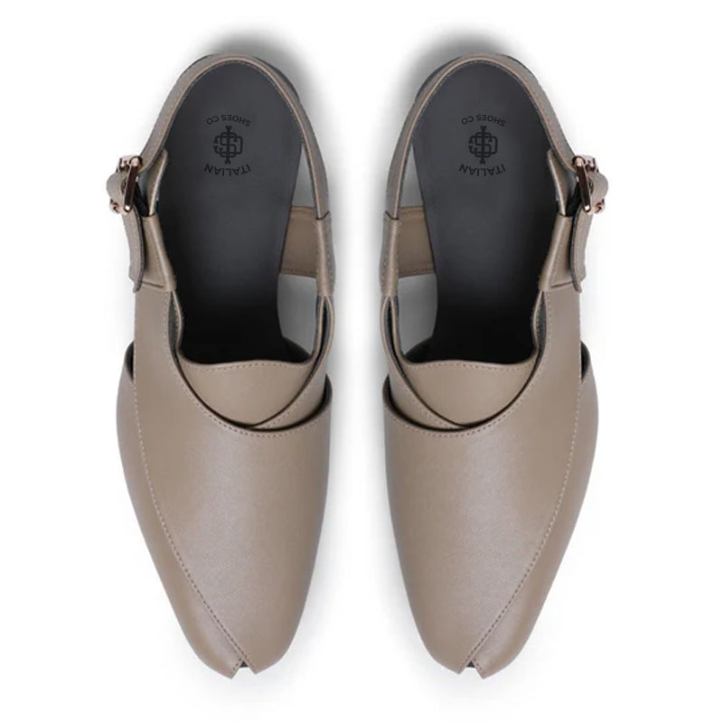 Premium Classic Leather Peshawari White Sandal