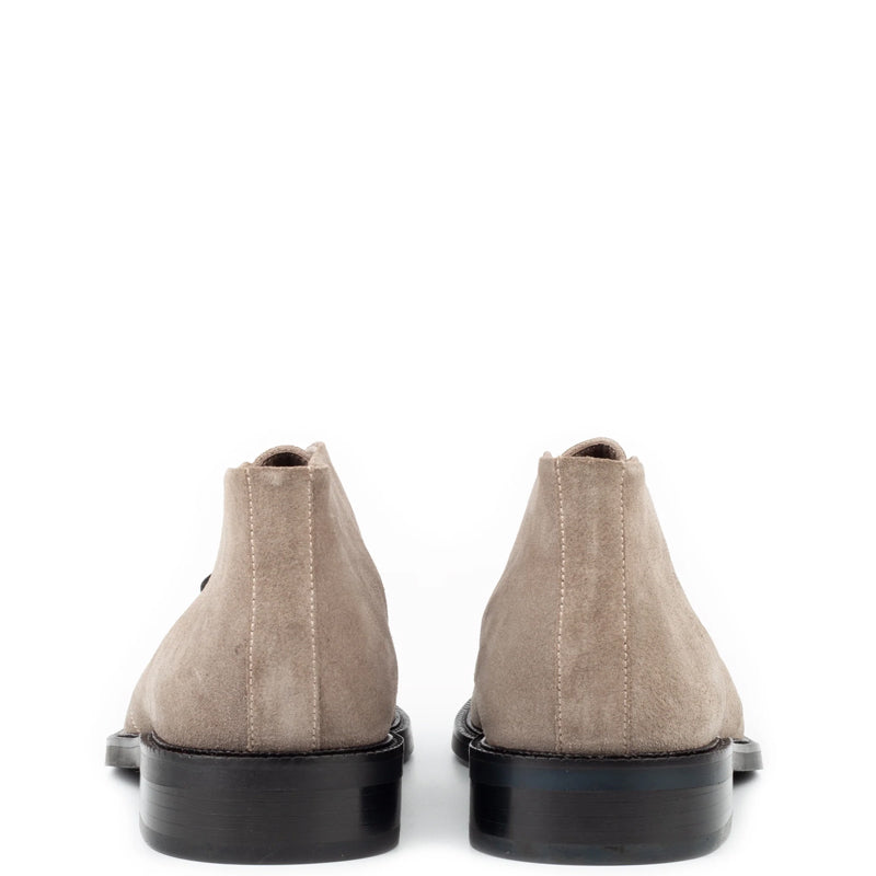 Men Mid-Top Solid Suede Leather Chukkas Boot Black