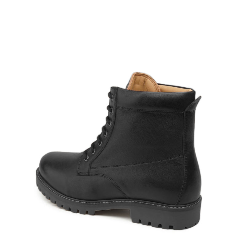 Classic Leather Lace-Up Ankle Boot Brown