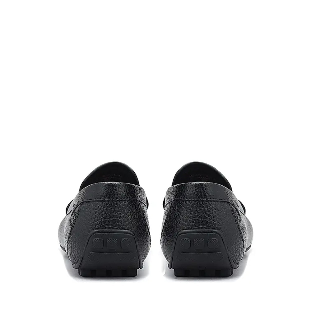 Men Textured Leather Driving White Loafer
