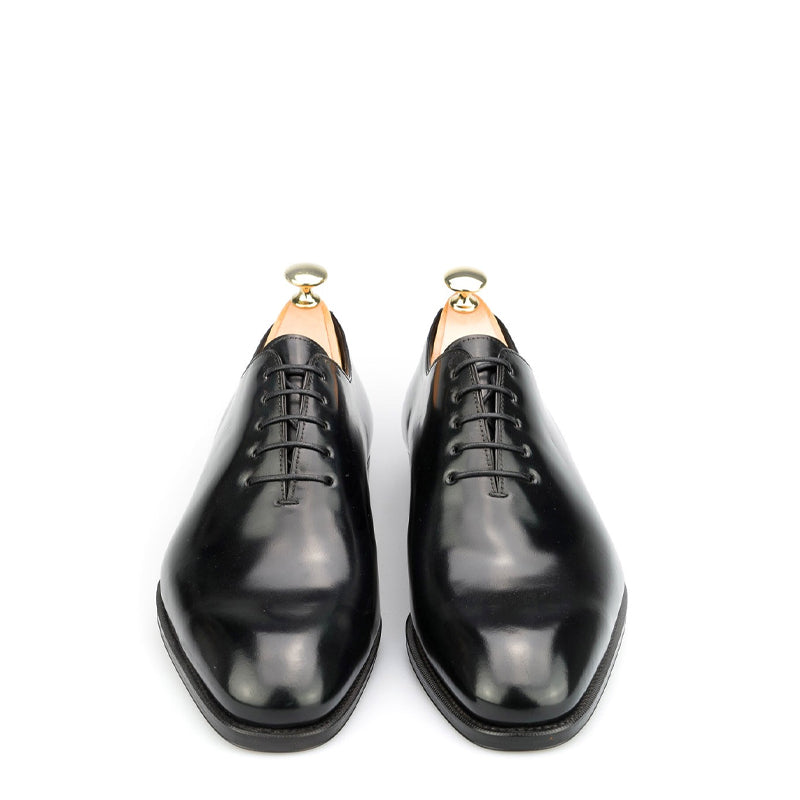 Polished Shiny Leather Wholecut Plain Oxford Shoes