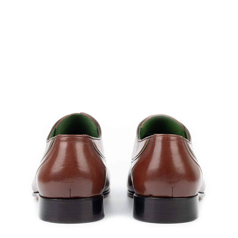 Premium Shiny Leather Lace-Up Formal Oxford Green Shoe
