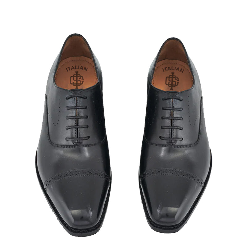 Leather Lace-Up Oxford Shoes for Men