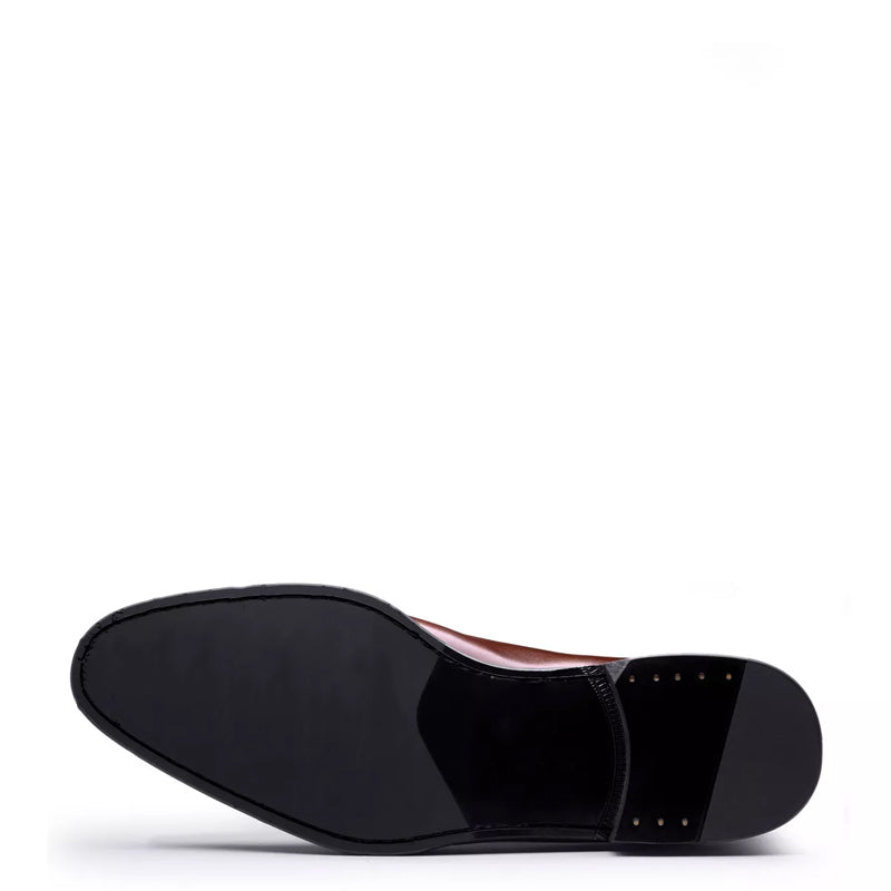 Classic Shiny Leather Formal Oxford Brown Shoe