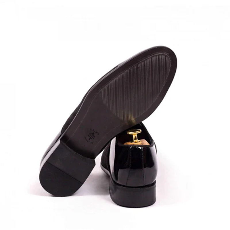 Patent Suede Shiny Leather Oxford Shoes