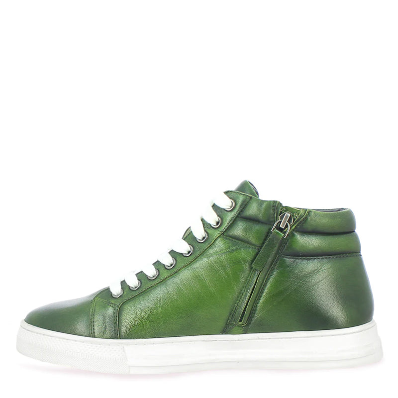 Men Lace-Up Leather Handcrafted Sneakers