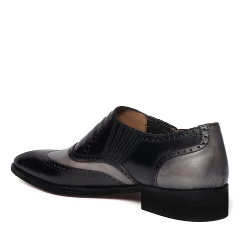 Leather Square Toe Lace-Up Oxford Dark Brown Shoe