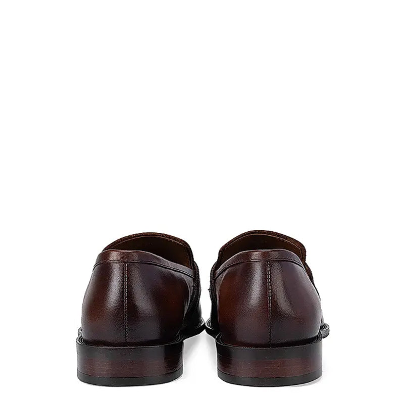 Men Classic Polished Leather Penny Black Loafer