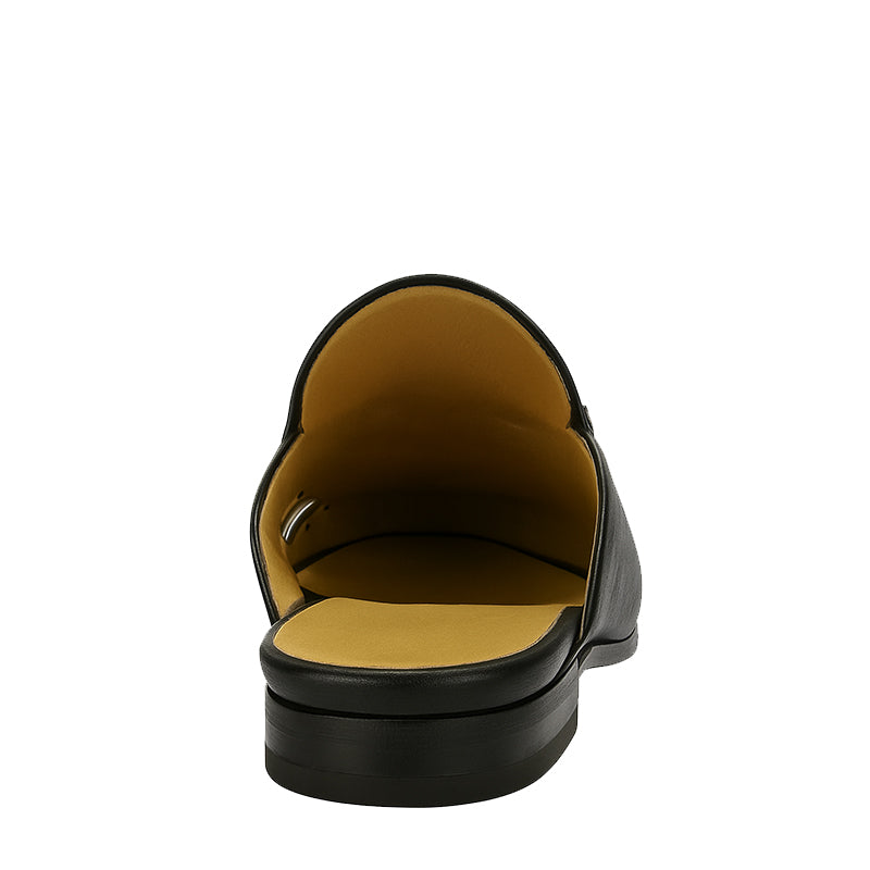 Classic Plain Design Leather Mule