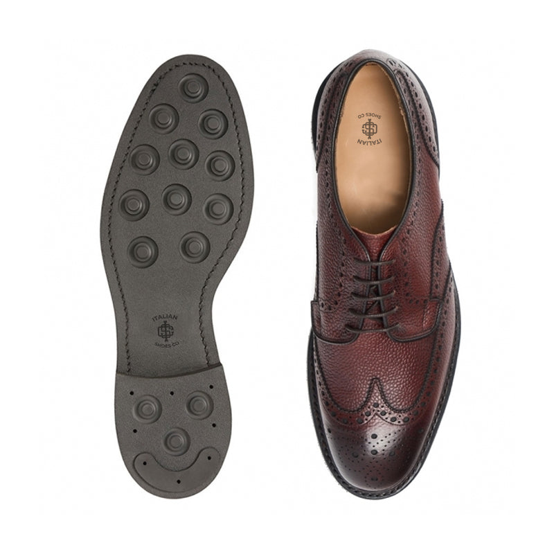 Men Handmade Leather Formal Derby Tan Shoe