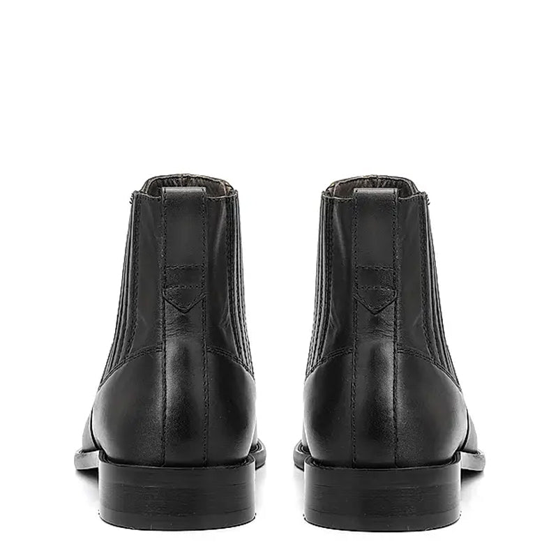 Mid-Top Plain Leather Handmade Stylish Chelsea Boots