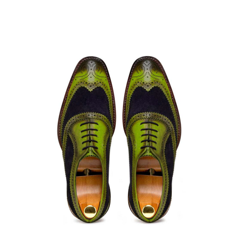 Leather Lace-UP Wingtip Oxford Shoes For Men