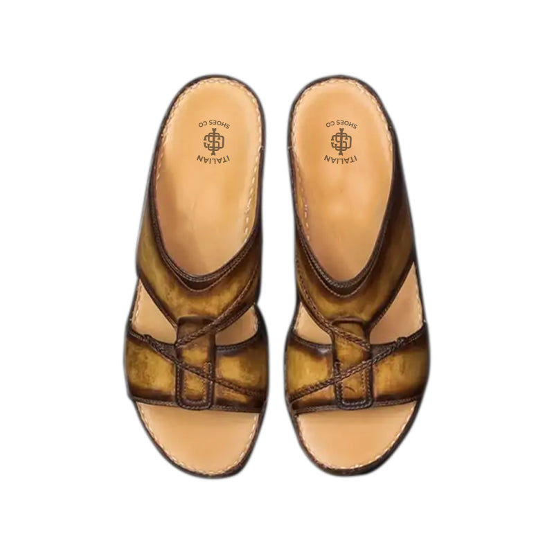 Luxury Handmade Leather Comfort Arabic Tan Sandal