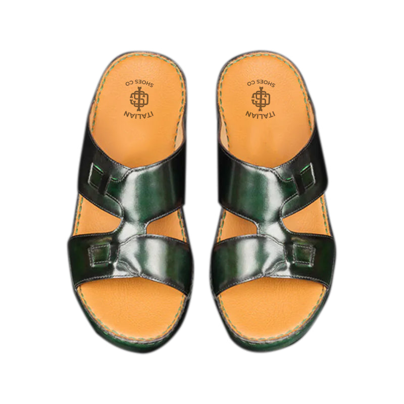 Premium Open Toe Comfort Arabic Green Sandal