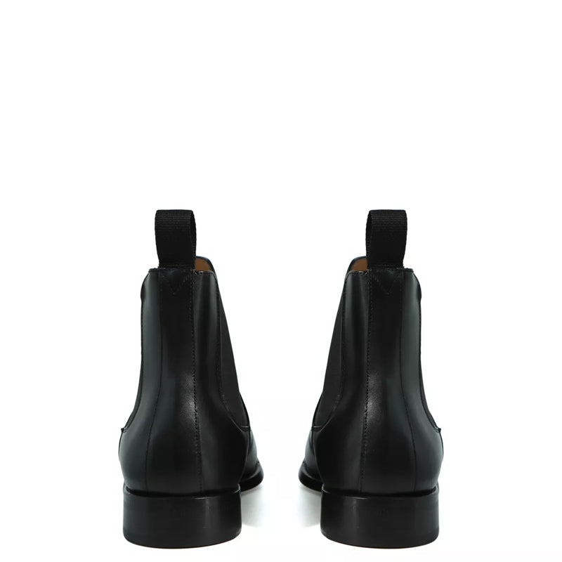 Classic Midnight Shiny Leather Chelsea Boots