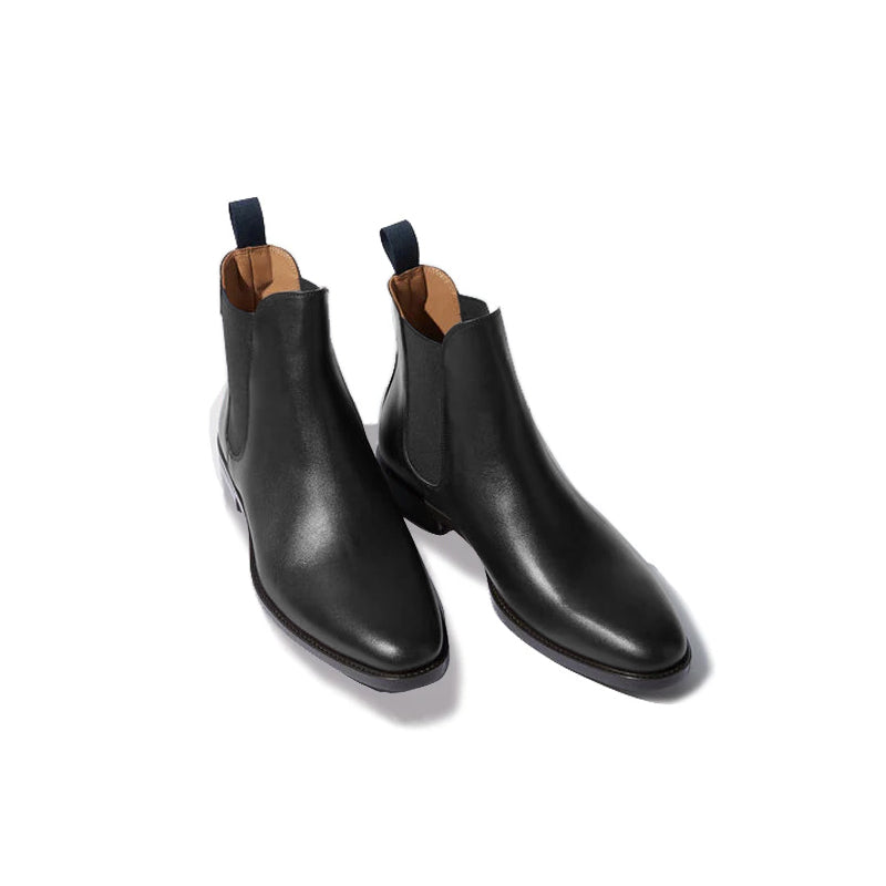 Classic Chelsea Round Toe Leather Boots