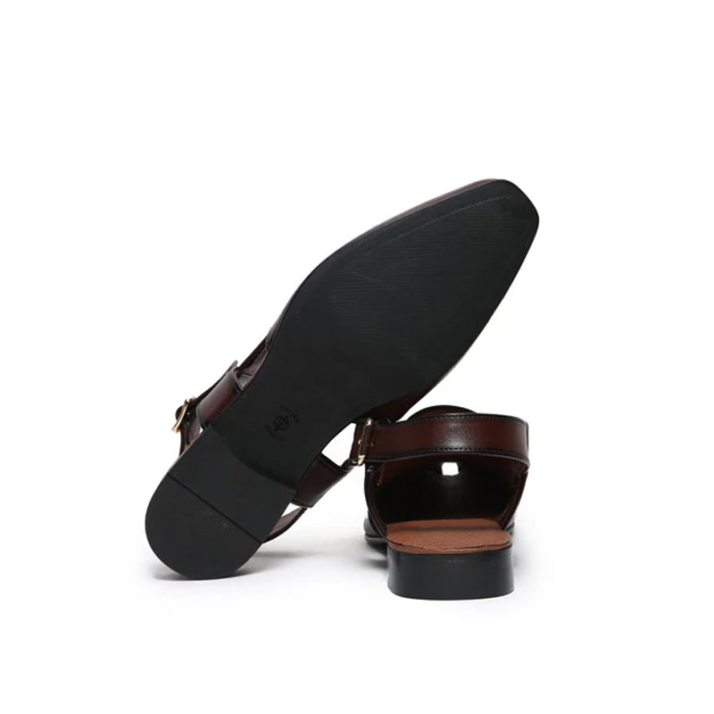 Premium Classic Leather Peshawari Beige Sandals