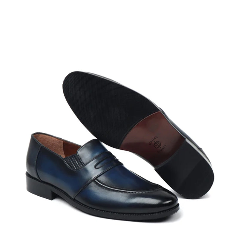 Brown Leather Penny Loafer For Men