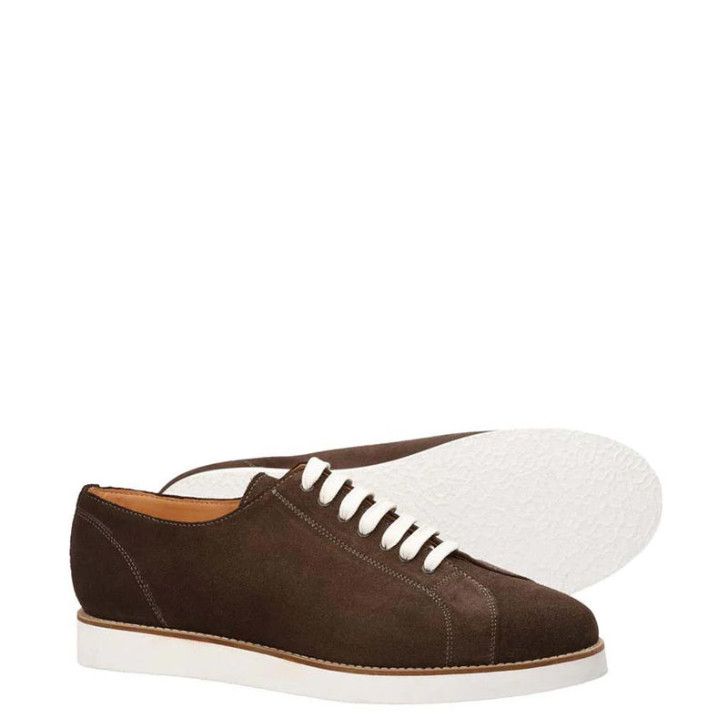Classic Suede Lace-Up Dark Brown Sneaker