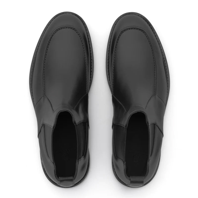 Men Handmade Classic Leather Chelsea Black Boot