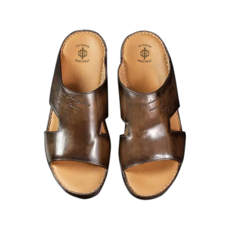 Stylish Fields Open Toe Comfort Arabic Olive Green Sandal