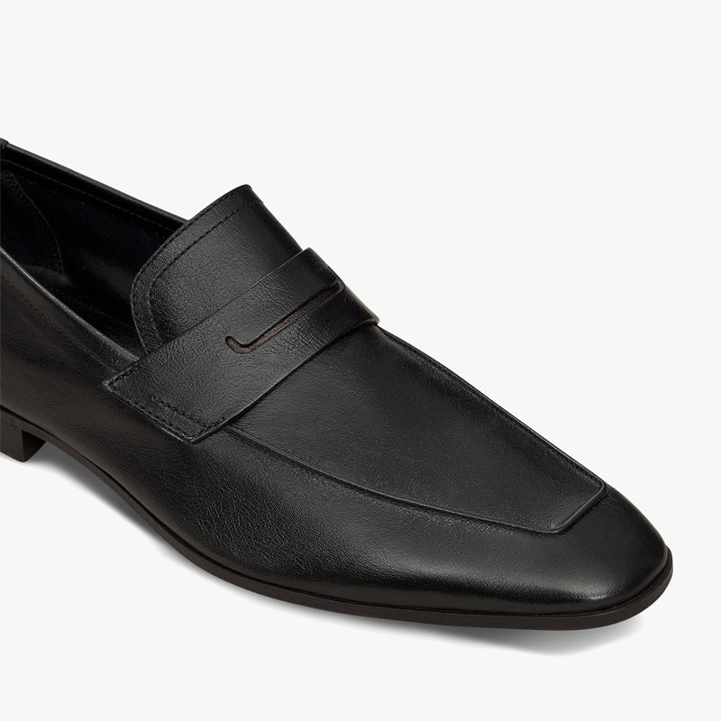 Custom Handmade Plain Leather Brown Loafer