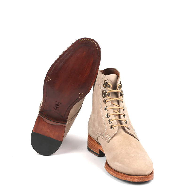 Handmade Lace-Up Leather Ankle Boots For Men