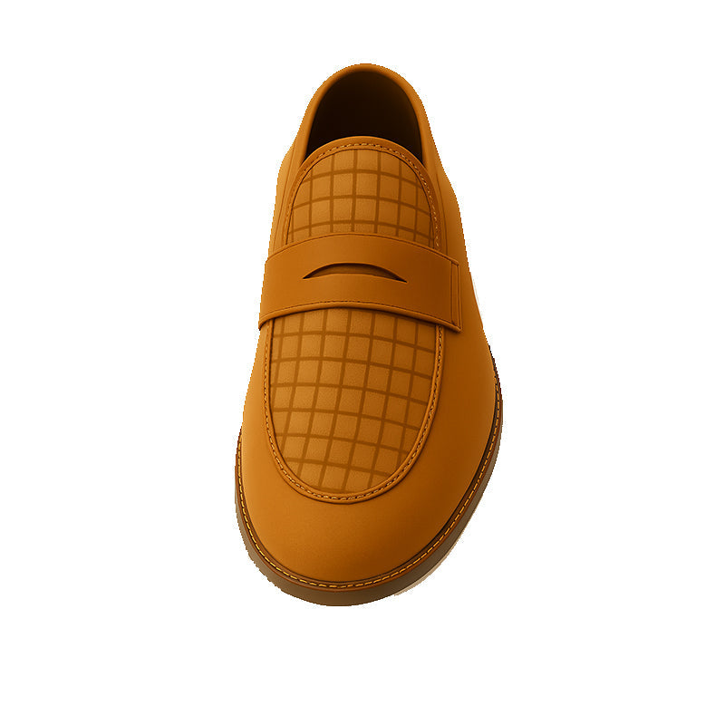 Suede Royale Leather Printed Blue Loafer