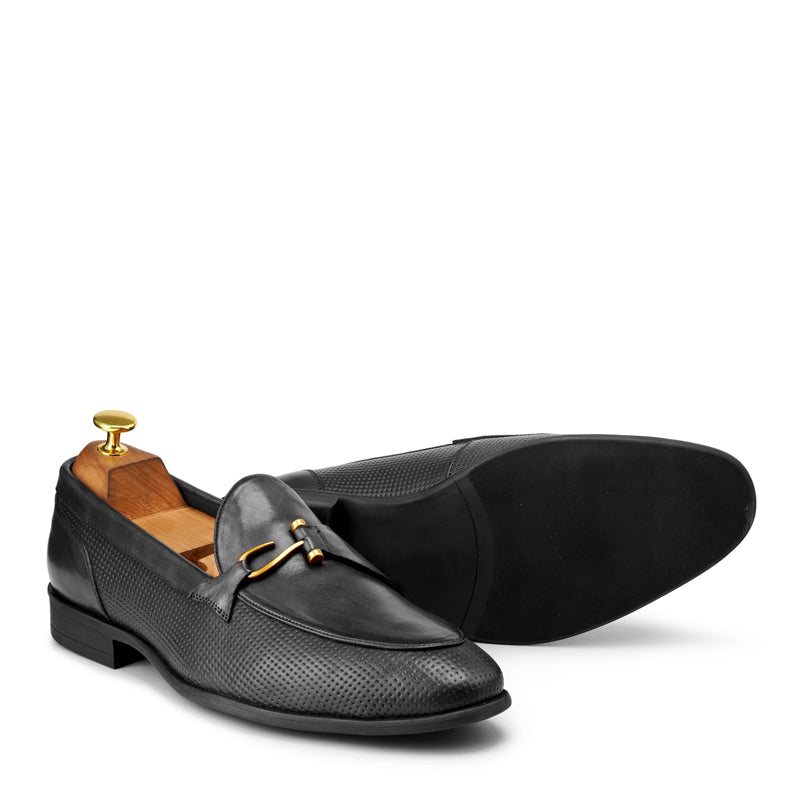 Classic Side Hook Leather Brown Loafer