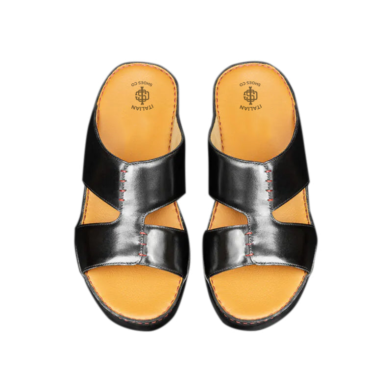 Open Toe Handmade Leather Comfort White Arabic Sandal