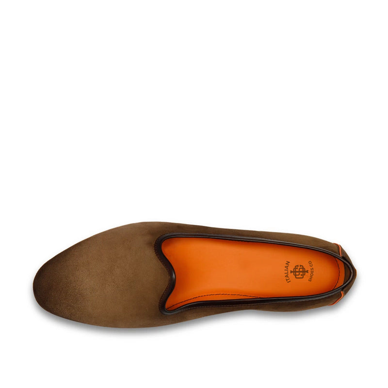 Suede Handmade Leather Velvet Brown Loafer