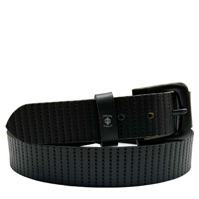 Pliancy Attraverso Black Leather Belt