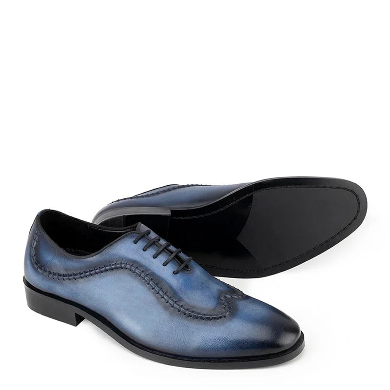 Patina Stiched Wholecut Leather Oxford Shoe