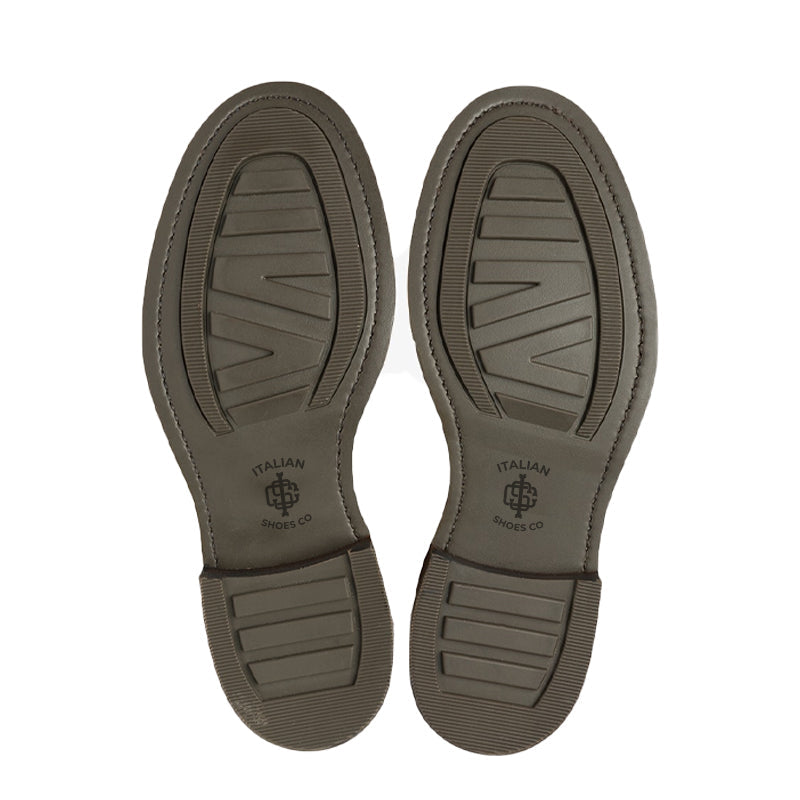 Leather Lace-Up Wingtip High Ankle Brown Boot