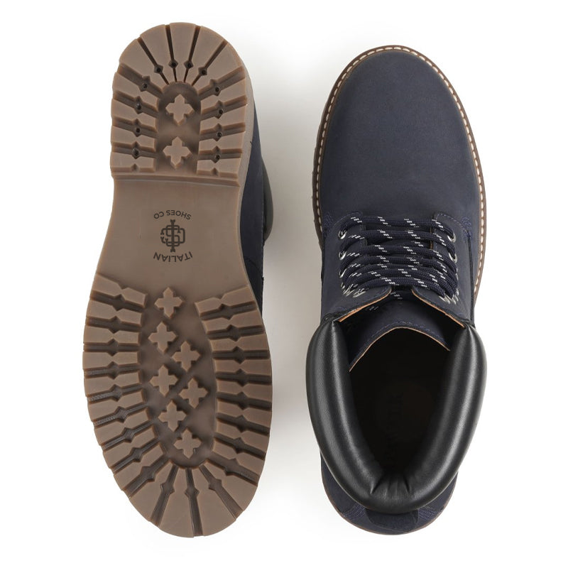 Urban Leather Lace-Up High Ankle Boot Green