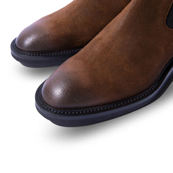 Classic Chelsea Suede Leather Boots
