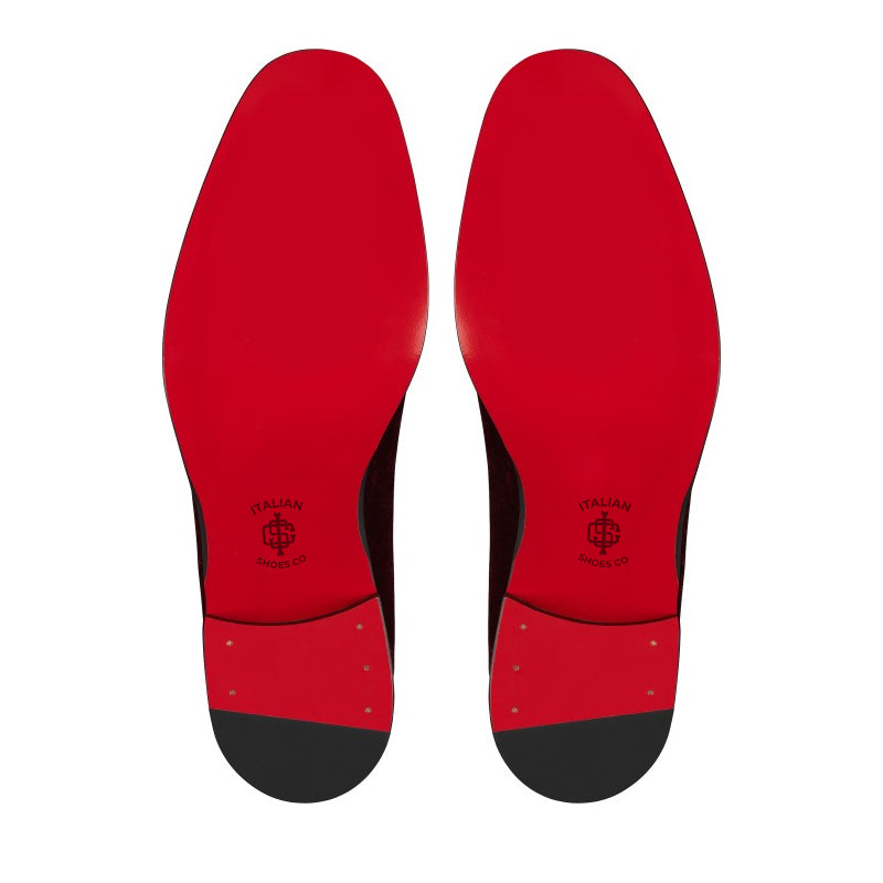 Men Suede Velvet Leather Black Derby Shoe