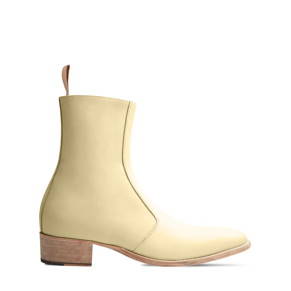 Side Zip Boot - Natural Leather