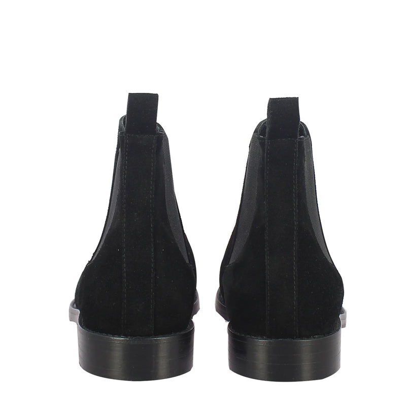 Men Solid Suede Leather Chelsea Boot Tan