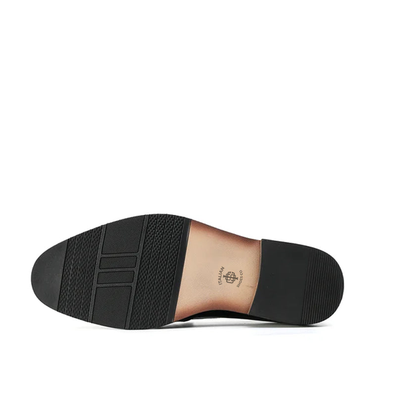 Men Slip-On Polished Leather Formal Black Loafer